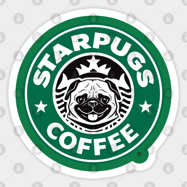 Starpugs Coffee Sticker by Alema Art